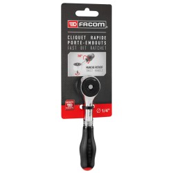 Crowa racsnis kulcs 1/4 '' bit tartós -egyirányú, forgó nyelű - Facom Crowa racsnis kulcs 1/4 '' bit tartós -egyirányú, forgó nyelű - Facom