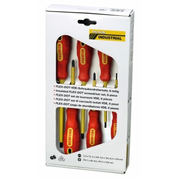 Csavarhúzó készlet 6 db-os lapos+kereszt - szigetelt - VDE 1000V