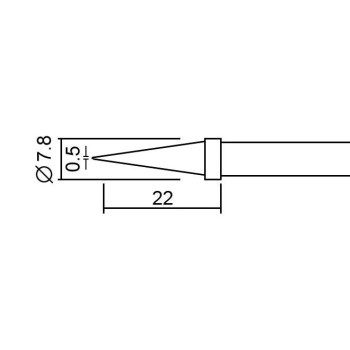 Forrasztópákához páka fej 2 db-os készlet 0,5 mm-es