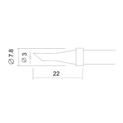 Forrasztópákához páka fej 2 db-os készlet 0,3 mm-es
