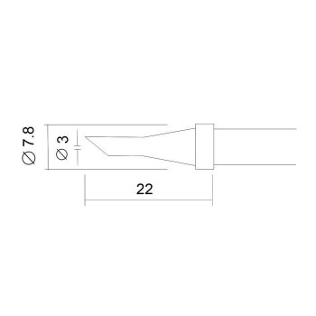 Forrasztópákához páka fej 2 db-os készlet 0,3 mm-es