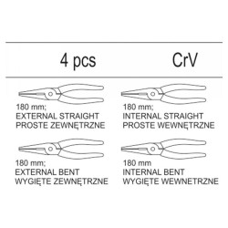 YATO Seeger fogó készlet 4 részes (fiókbetét) (YT-55443)