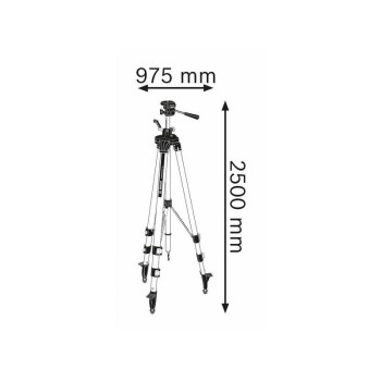 BOSCH Háromlábú lézerállvány 97,5-250 cm-ig 1/4''-os rögzítőmenettel BT 250