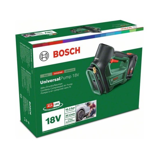 BOSCH Akkus pumpa UniversalPump 18V (1 x 2,5 akku + töltő)