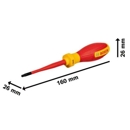 BOSCH Csavarhúzó TX15 x 75 mm 1000 V-ig szigetelt