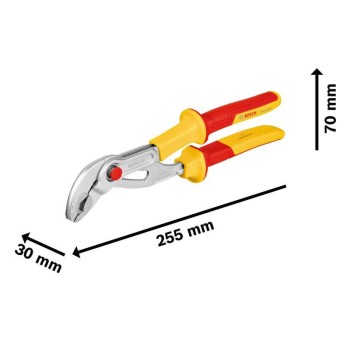 BOSCH Vízpumpafogó 250 mm 1000 V-ig szigetelt CrV BOSCH Vízpumpafogó 250 mm 1000 V-ig szigetelt CrV