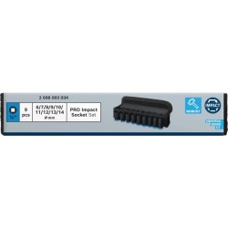 BOSCH PRO Gépi dugókulcs készlet 9 részes 1/4'' 6-14 mm CrMo BOSCH PRO Gépi dugókulcs készlet 9 részes 1/4'' 6-14 mm CrMo