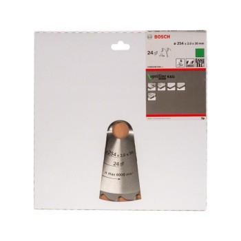 BOSCH Fűrésztárcsa fához 254 x 30 x 2,0 mm / 24T Optiline Wood ATB / N