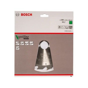 BOSCH Fűrésztárcsa fához 190 x 30 x 2,0 mm / 16T Optiline Wood ATB