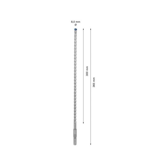 BOSCH EXPERT 7X Kőzetfúró 8 x 365/300 mm négyélű SDS-Plus