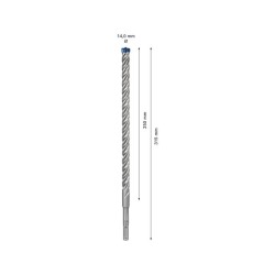 BOSCH EXPERT 7X Kőzetfúró 14 x 315/250 mm négyélű SDS-Plus BOSCH EXPERT 7X Kőzetfúró 14 x 315/250 mm négyélű SDS-Plus