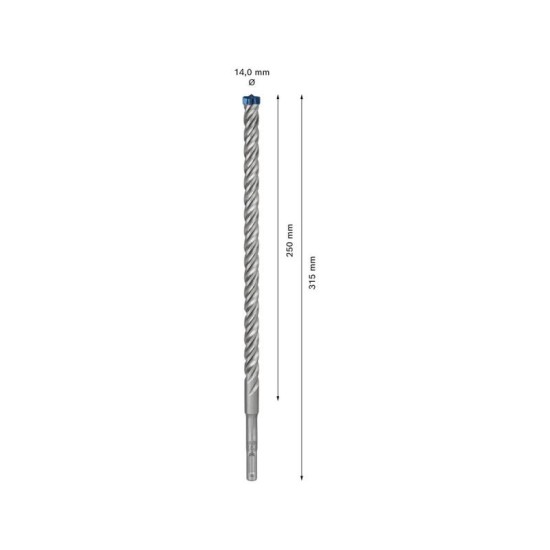 BOSCH EXPERT 7X Kőzetfúró 14 x 315/250 mm négyélű SDS-Plus