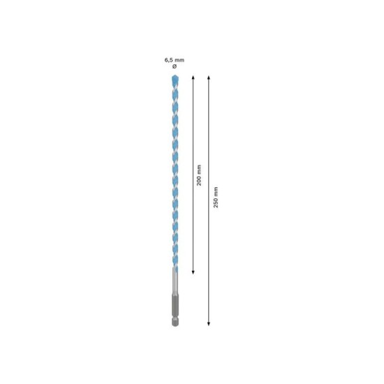 BOSCH EXPERT HEX-9 Multiconstruction fúrószár 6,5 x 200/250 mm 1/4'' bitbefogással