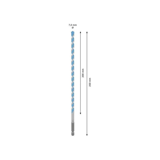 BOSCH EXPERT HEX-9 Multiconstruction fúrószár 7,0 x 200/250 mm 1/4'' bitbefogással