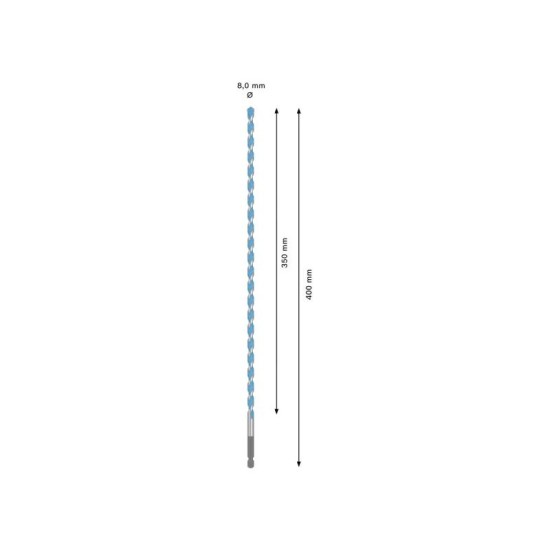 BOSCH EXPERT HEX-9 Multiconstruction fúrószár 8,0 x 350/400 mm 1/4'' bitbefogással