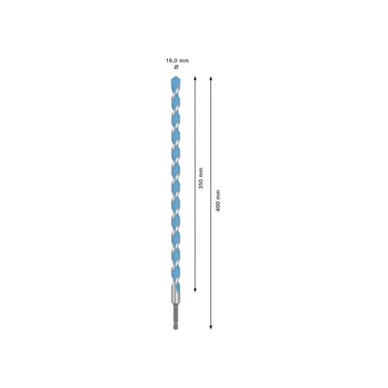 BOSCH EXPERT HEX-9 Multiconstruction fúrószár 16,0 x 350/400 mm 1/4'' bitbefogással