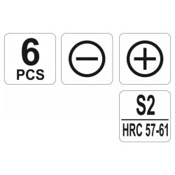 YATO Precíziós csavarhúzó készlet 6 részes S2 (YT-25861) YATO Precíziós csavarhúzó készlet 6 részes S2 (YT-25861)