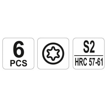 YATO Precíziós csavarhúzó készlet 6 részes T5-T10 S2 (YT-25862) YATO Precíziós csavarhúzó készlet 6 részes T5-T10 S2 (YT-25862)