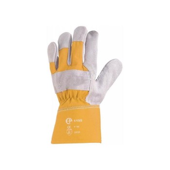 Munkavédelmi kesztyű (1155) 10-es vastag marhahasíték, erős vászonnal, nagy igénybevételre