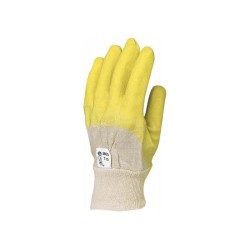 Munkavédelmi kesztyű krepp latex, vágásbizt.,csúszásgátlós, citromsárga Munkavédelmi kesztyű krepp latex, vágásbizt.,csúszásgátlós, citromsárga