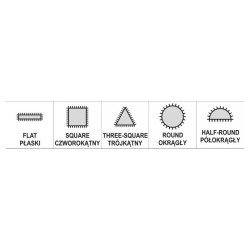 YATO Tűreszelő készlet 5 részes 5,0 x 180 mm (YT-6156)