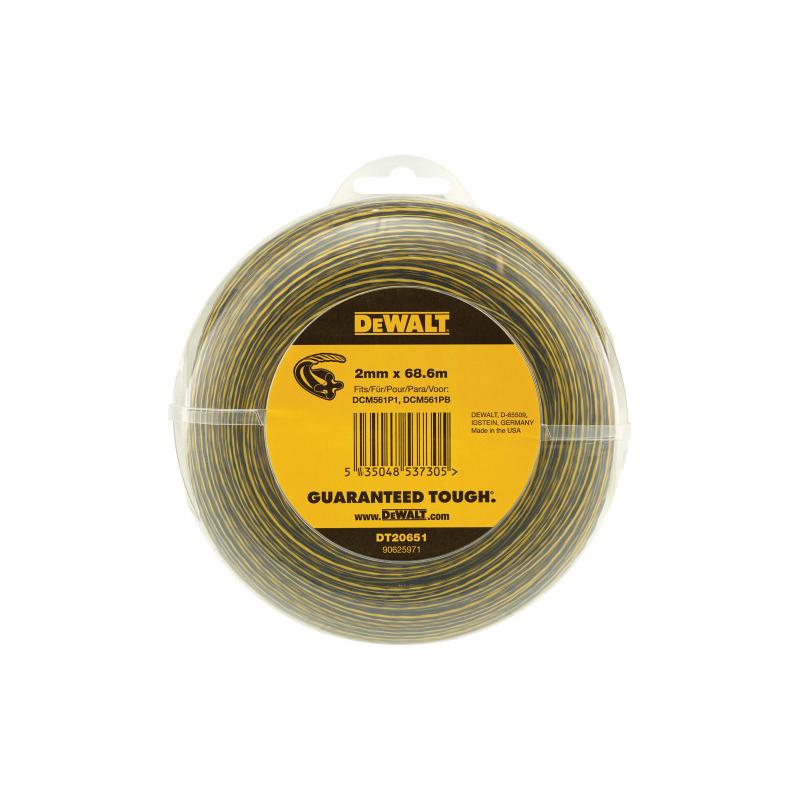 DEWALT Fűnyíró damil 2,0 mm x 68,8 m csavart