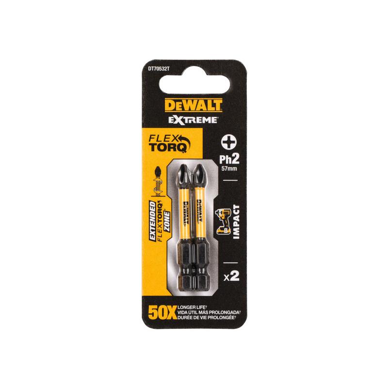 DEWALT Extreme Impact Bithegy PH2 x 57 mm (2 db)