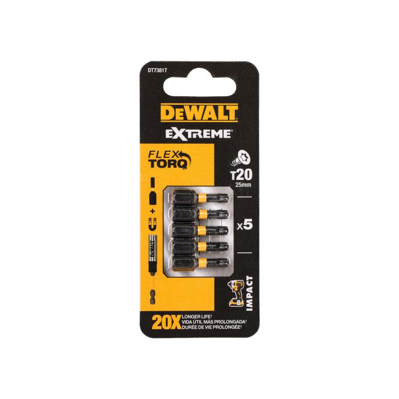 DEWALT Extreme Impact Bithegy T20 x 25 mm (5 db)