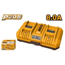 INGCO Dupla akkumulátor töltő 8,0 A 20 V INGCO Dupla akkumulátor töltő 8,0 A 20 V