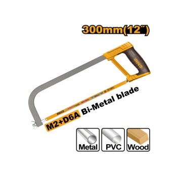 INGCO Fémfűrész keret 300 mm bimetál lappal INGCO Fémfűrész keret 300 mm bimetál lappal