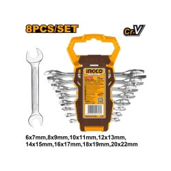 INGCO Villáskulcs készlet 8 részes 6-22 mm CrV INGCO Villáskulcs készlet 8 részes 6-22 mm CrV