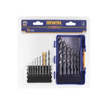 IRWIN Csigafúró készlet 15 részes HSS PRO hengeres (1,5-10 mm) HSS PRO