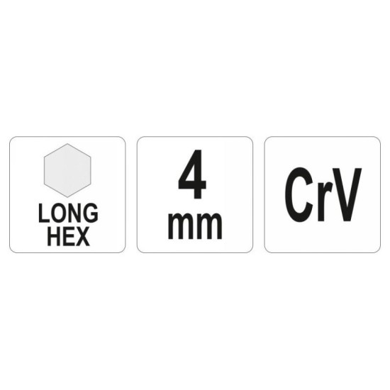 YATO Hosszú imbuszkulcs 4,0 mm CrV