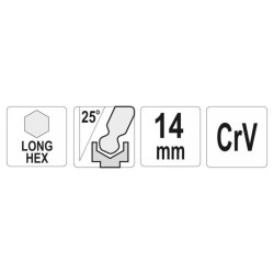 YATO Hosszú gömbfejű imbuszkulcs 14,0 mm CrV