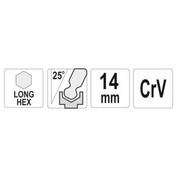 YATO Hosszú gömbfejű imbuszkulcs 14,0 mm CrV