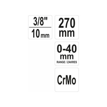 YATO Szorítóbilincs fogó 3/8'' 270 mm 0-40 mm CrmO