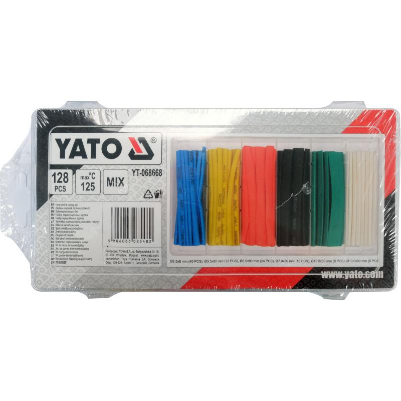 YATO Színes zsugorcső készlet 128 részes