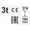YATO Hidraulikus emelő 3t (YT-17001)