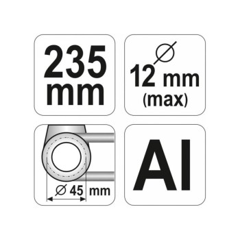 YATO Fékcsőhajlító 235 mm max 12 mm YATO Fékcsőhajlító 235 mm max 12 mm