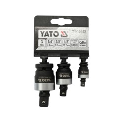YATO Gépi csuklós csatlakozó készlet 3 részes 1/4'' 3/8'' 1/2'' CrMo