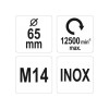 YATO Fazékkefe M14 65 mm inox
