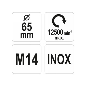 YATO Fazékkefe M14 65 mm inox