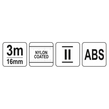 YATO Mérőszalag 3 m x 16 mm