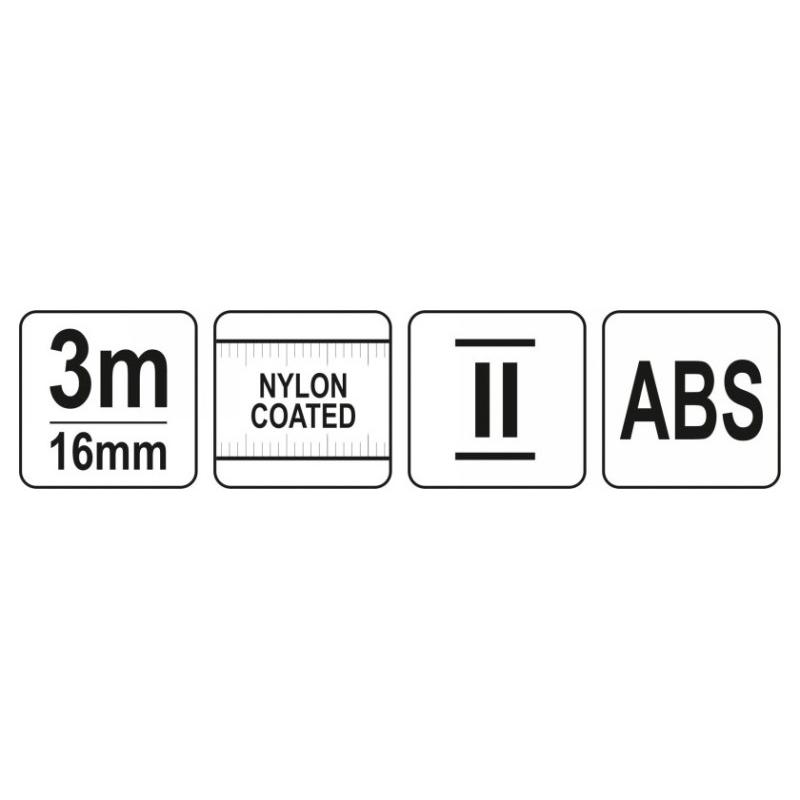 YATO Mérőszalag 3 m x 16 mm