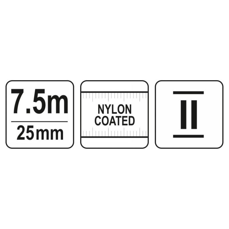 YATO Mérőszalag 7,5 m x 25 mm YATO Mérőszalag 7,5 m x 25 mm