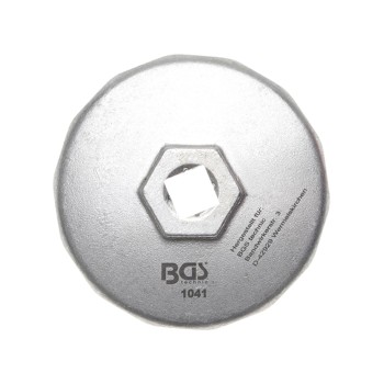 Olajszűrő leszedő kupak, öntött alumínium, 74 mm x 14 lap (BGS-1041)