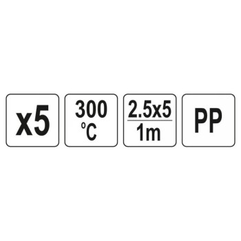 YATO Műanyag hegesztőpálca 2,5 x 5 mm x 1 m PP (5 db)