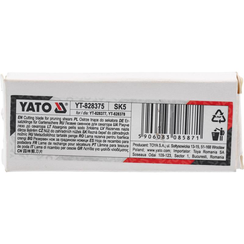 YATO Vágókés az YT-828377, YZ-828378 akkus metszőollóhoz