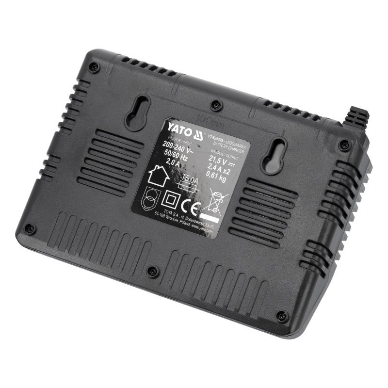 YATO Dupla akkumulátor töltő gépekhez 4,0 A 18 V YATO Dupla akkumulátor töltő gépekhez 4,0 A 18 V