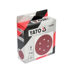 YATO Tépőzáras fíbertárcsa 150 mm / P100 6 lyukas (50 db) YATO Tépőzáras fíbertárcsa 150 mm / P100 6 lyukas (50 db)